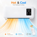 Mini Cold/warm Air Conditioner Wall Mounted Air Cooler Portable Electric Home Heater for Dormitory/Bedroom/Bathroom/Kitchen