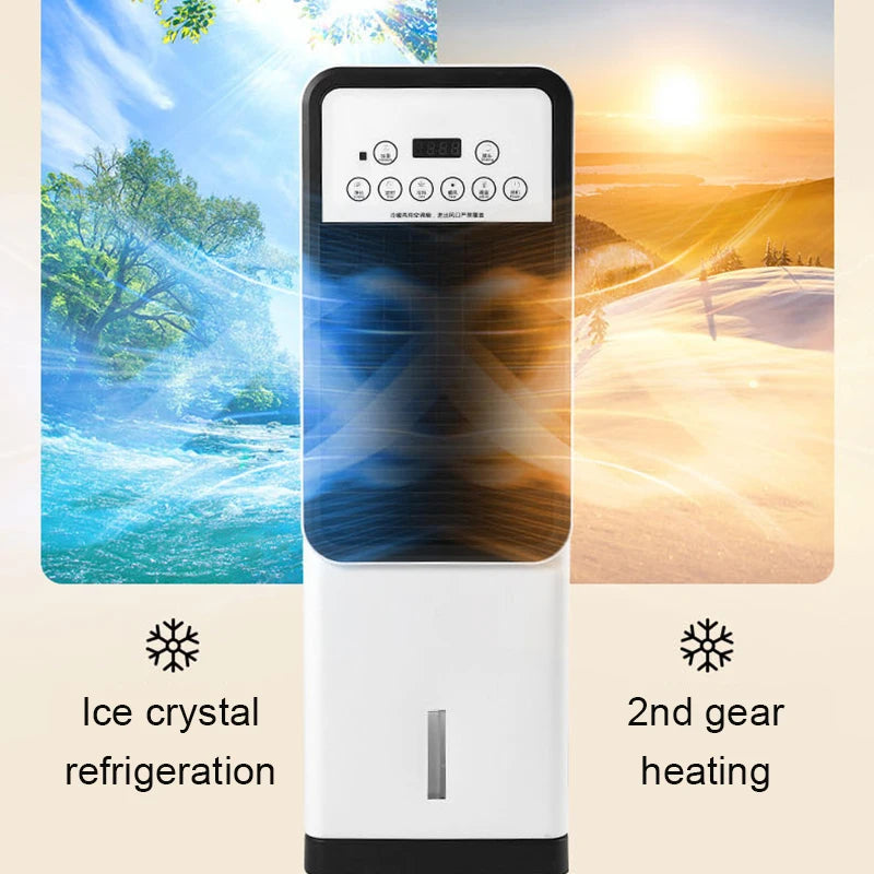 DMWD Water Cooled Air Conditioning Fan Cooler Humidifier Cooling Conditioner Heating Stove Radiator Warmer Blower Mobile Heater