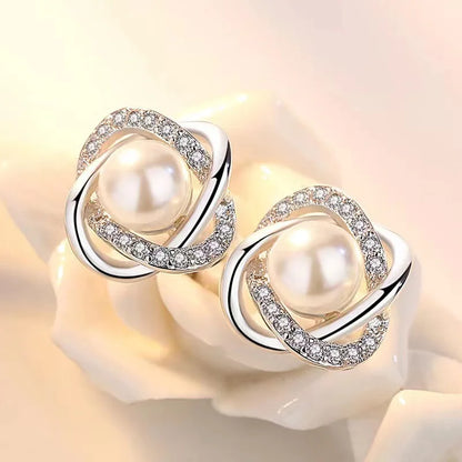 Boucles d'Oreilles Puces Rondes Argentées