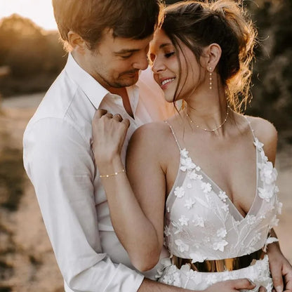 Parure Perles Fantaisie Dorée (Collier, Bracelet, Boucles d'Oreilles)