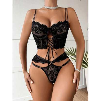 Ensemble Dentelle Fleurie Push-up