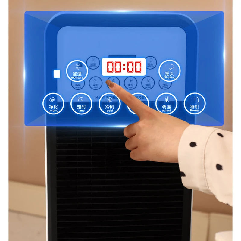 DMWD Water Cooled Air Conditioning Fan Cooler Humidifier Cooling Conditioner Heating Stove Radiator Warmer Blower Mobile Heater