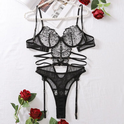 Body Dentelle Fleuri Décolleté V Échancré