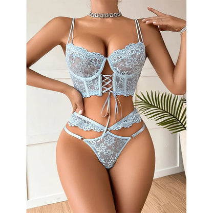 Ensemble Dentelle Fleurie Push-up